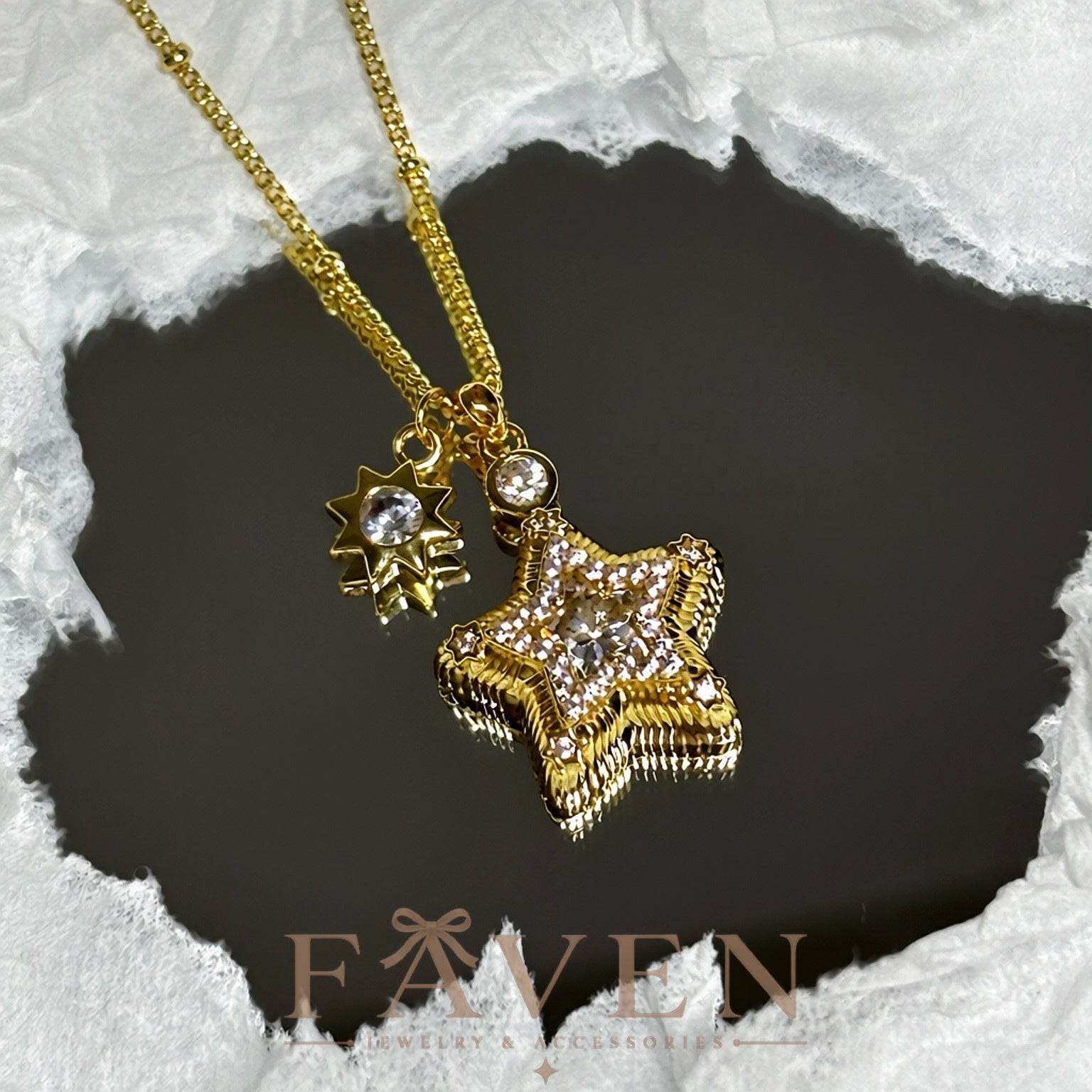 Golden Wish Star Necklace