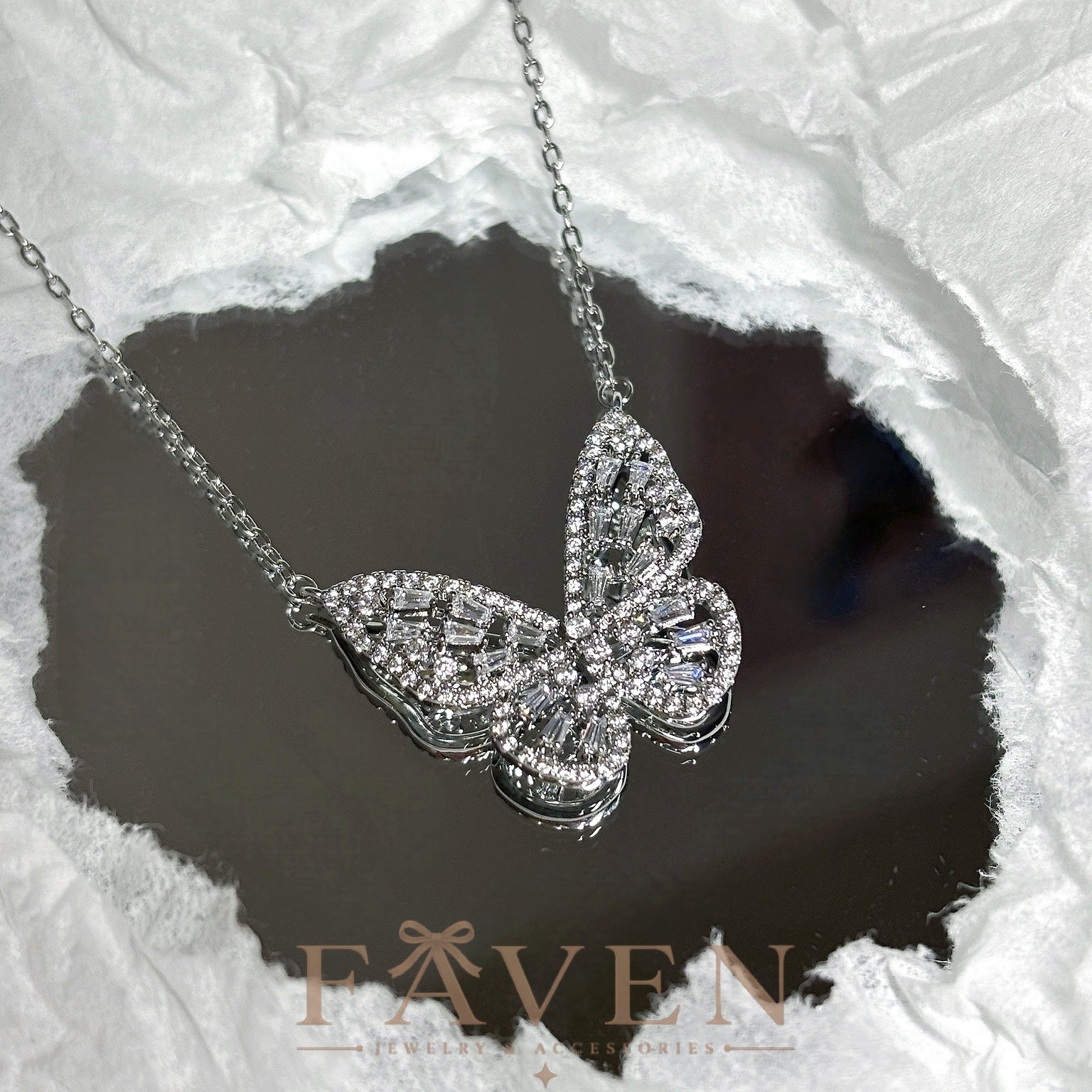 Luminous Butterfly Necklace