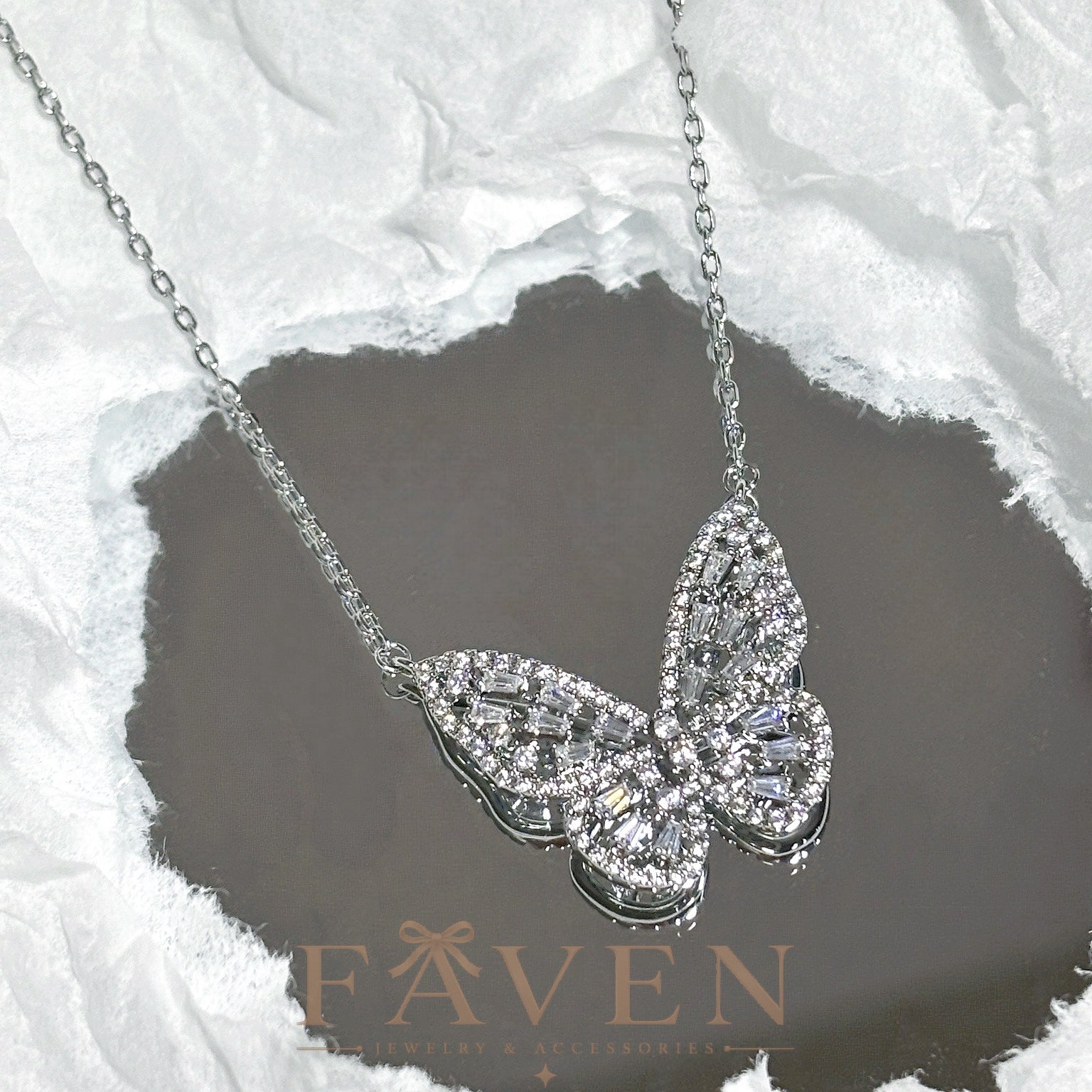 Luminous Butterfly Necklace