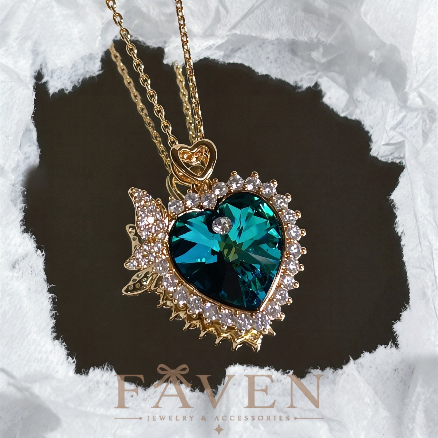 Ocean Whisper Heart Necklace