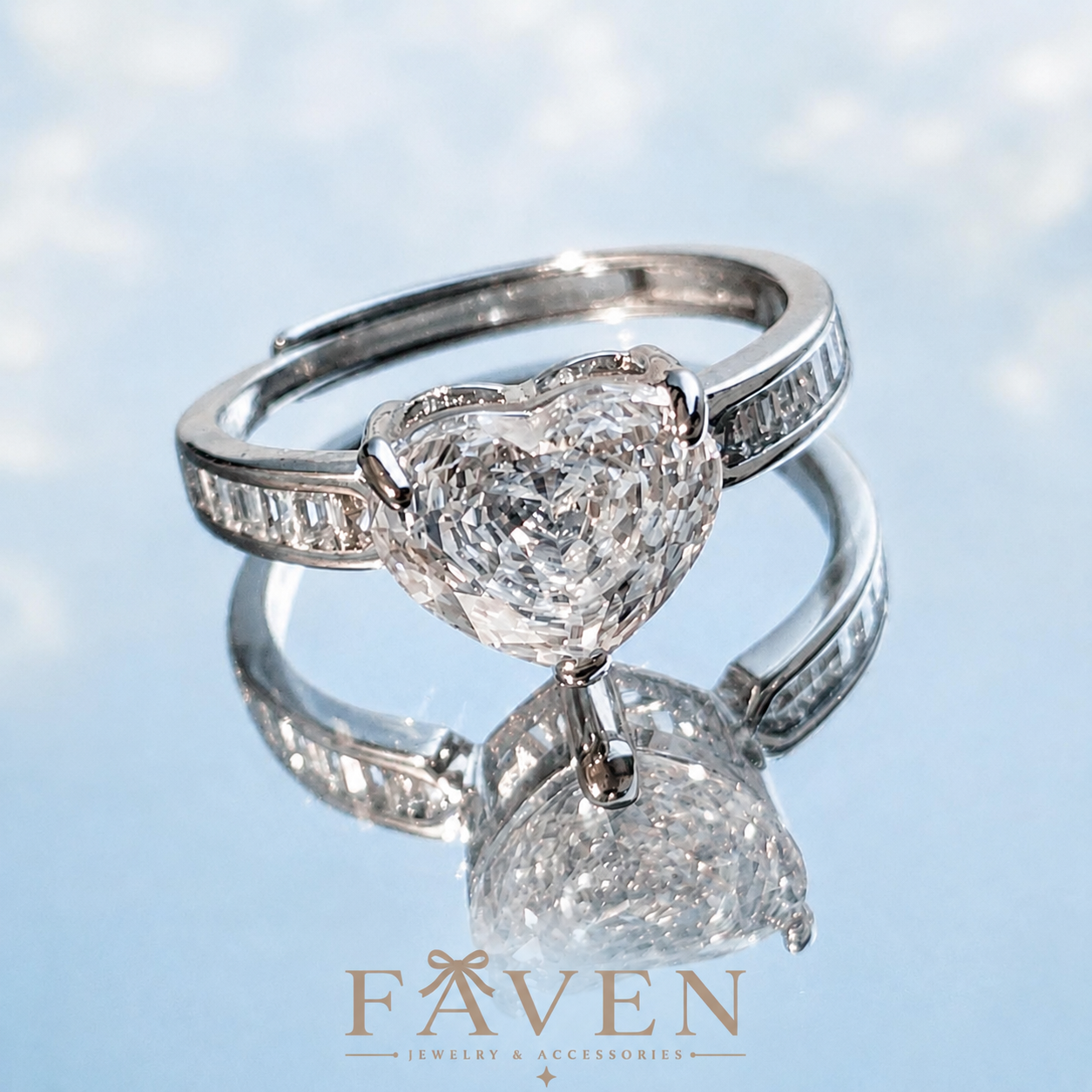 Rosette Heart Ring