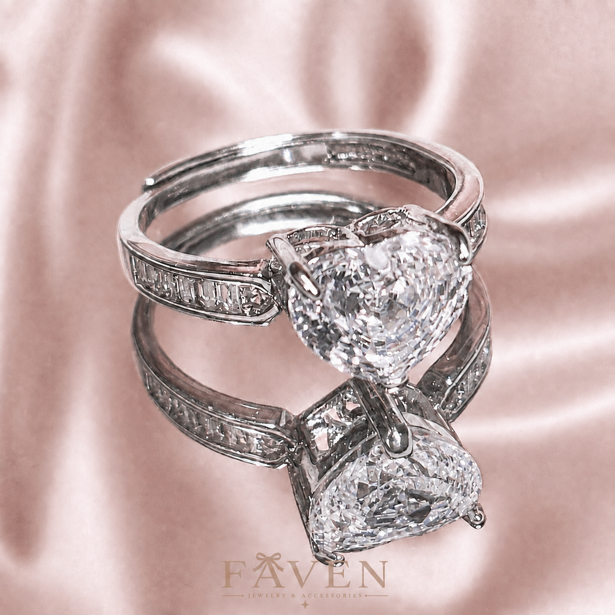 Rosette Heart Ring